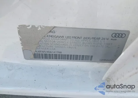 2013 Audi A4 2.0T Premium из США, поврежденный, VIN WAUEFAFL9DA141786